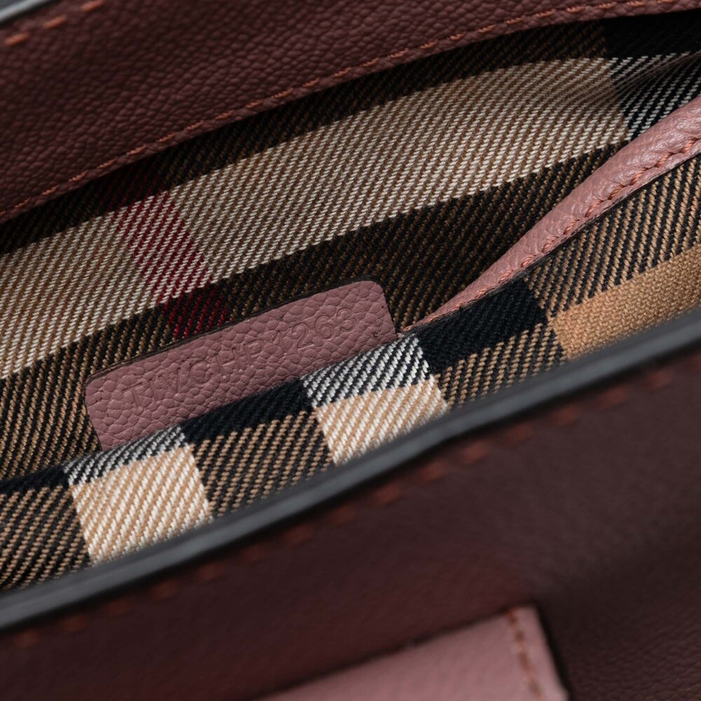 Pre-Loved Burberry Small Grained Leather Buckle Tote - Picture 6 of 8